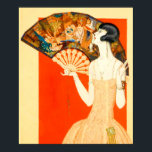 art deco dam med fläkt poster<br><div class="desc">Det klassiska utseendet på 1920-talet! Bobbed-hår, platt figur, tappade midjklänning. Dessutom antyder man motiv i närheten av Öster i fläkt, i enlighet med vildens intresse för Egypten vid den tidpunkten, vilket härrör från det tiotal år då Kung Tut upptäcktes i grav. Vår konst deco dam ser fantastisk ut på allt...</div>