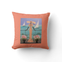 ART DÉCO DAM PÅ ETT FARTYG, KUDDER