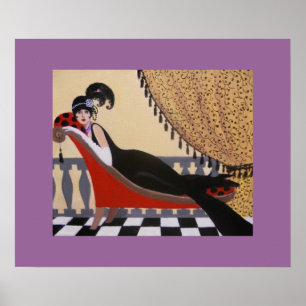 ART DECO DAM PÅ ETT SÄTT POSTER