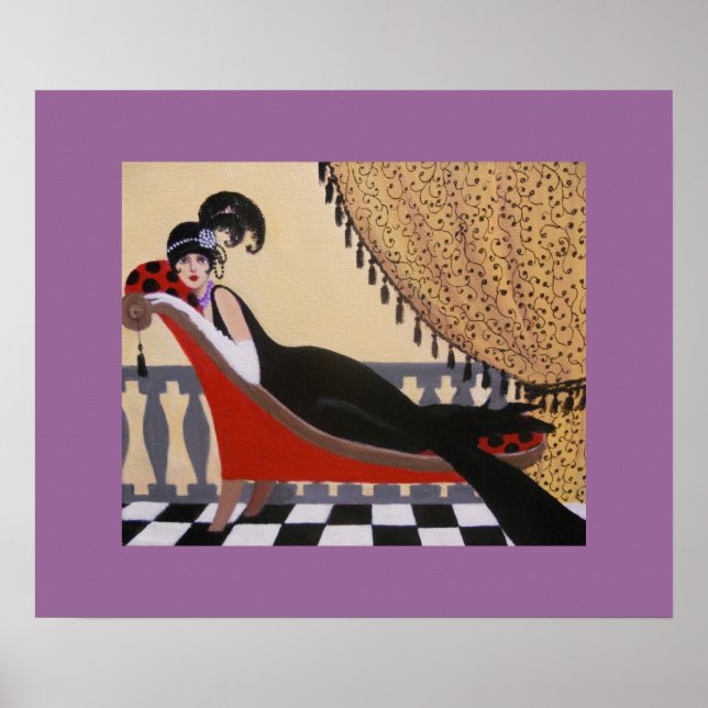 ART DECO DAM PÅ ETT SÄTT POSTER (Framsidan)
