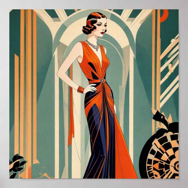 Art Deco Dam Poster (Framsidan)