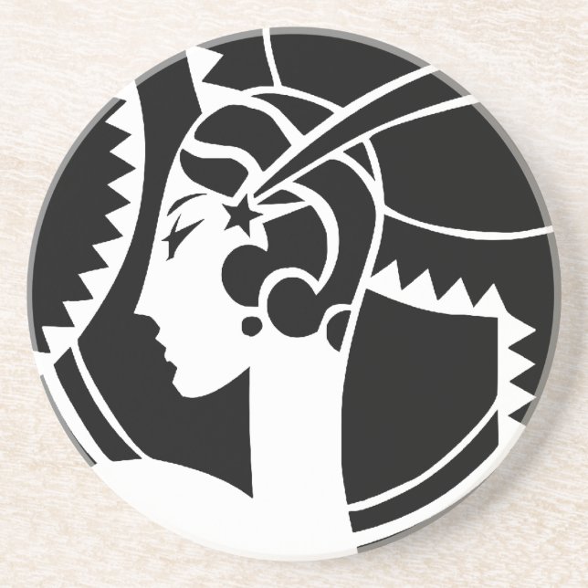 Art Deco Dam Underlägg Sandsten (Framsidan)