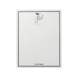 Art Deco Dam's Hand Holding Champagne Glass Anteckningsblock