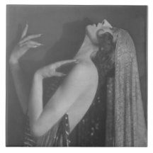 Art Deco Dancer Kyra #1 Ceramic Tile