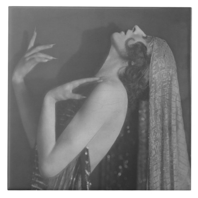 Art Deco Dancer Kyra #1 Ceramic Tile Kakelplatta (Framsidan)