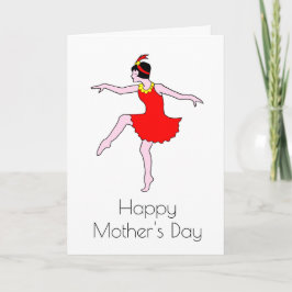 Art Deco Dancer Lycklig Mors dag Kort