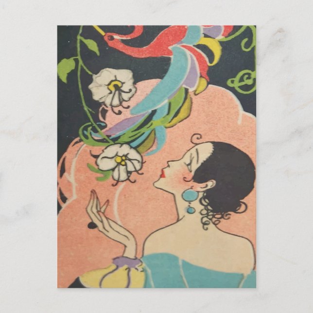 Art Deco Dancer Vykort (Framsida)