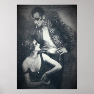 Art deco dancers berber och drast poster