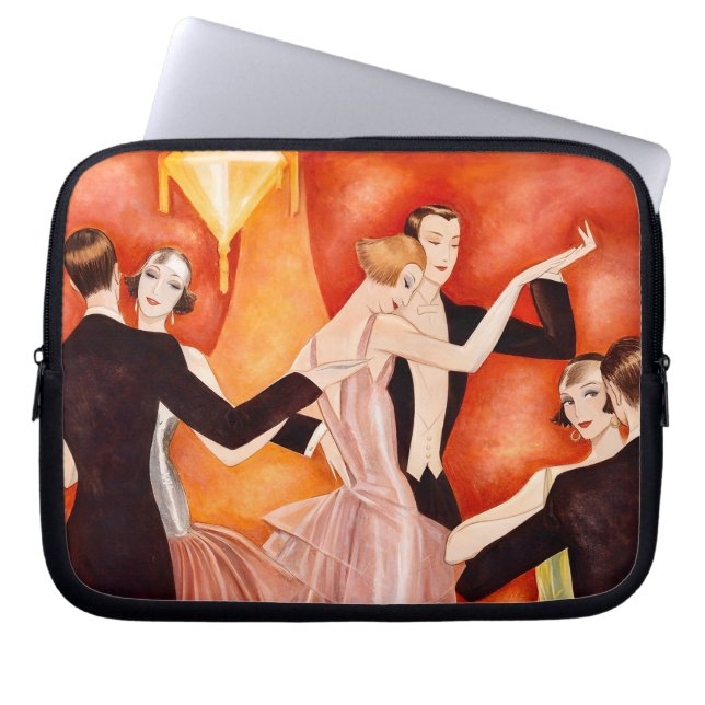 Art Deco Dansande Par 1920-Talets Ballsal Laptop Fodral (Framsidan)
