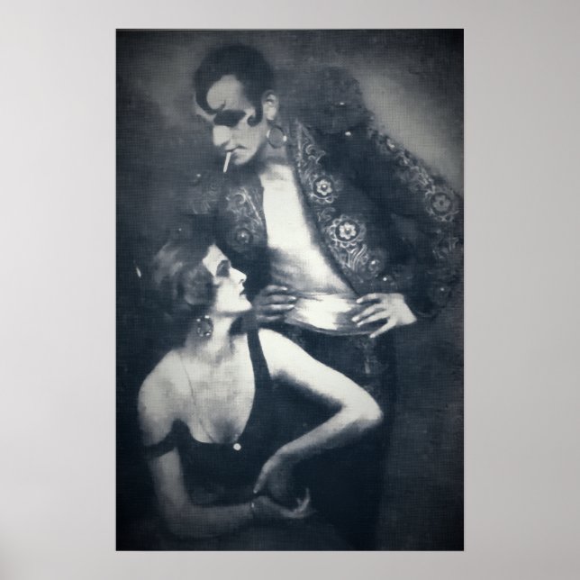Art deco dansare berber och droste poster (Framsidan)