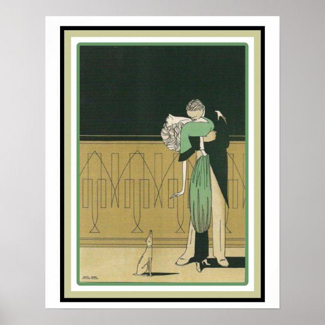 Art Deco-dansare Poster 16 x 20 (Framsidan)