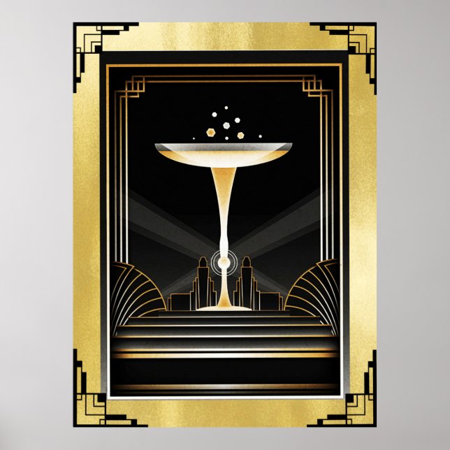 Art Deco Decadence Poster. Poster (Framsidan)