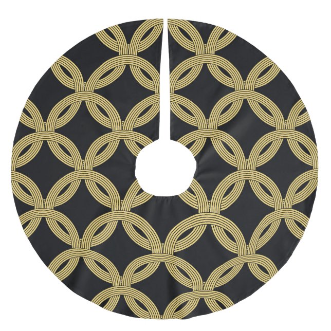 Art Deco-Dekoration Sömlös ornament Julgransmatta Borstad Polyester (Framsidan)