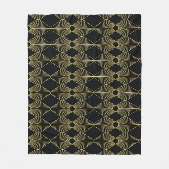 Art Deco-Dekorationen Sömlös Mönster Fleecefilt (Framsidan)