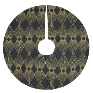 Art Deco-Dekorationen Sömlös Mönster Julgransmatta Borstad Polyester