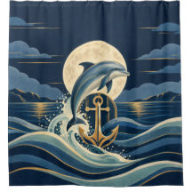 Art Deco-delfin och ankare
