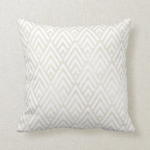 Art deco Delikat Net Tribal GeometriWhite Kudde