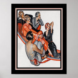 Art Deco "Den lilla mörken blonde sa..." ca 1929 Poster