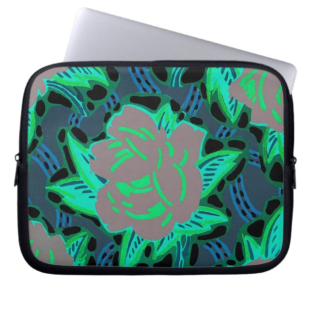 Art Deco Design #10 vid Sunshinedazzle Laptop Sleeve (Framsidan)