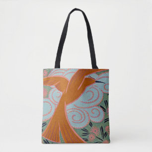 Art Deco Design #11 exotiska fåglar Tygkasse