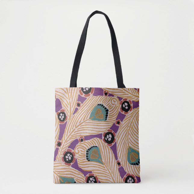 Art Deco-design #1Peacock Fjädrar Tygkasse (Framsida)