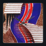 Art Deco Design #6 vid Emporio Moffa Fyrkantig Klocka<br><div class="desc">Vintage Art Deco-design.</div>