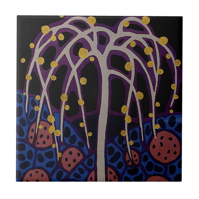 Art Deco Design #6 vid Sunshinedazzle Kakelplatta (Framsidan)