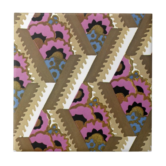 Art Deco Design #9 vid Sunshinedazzle Kakelplatta (Framsidan)