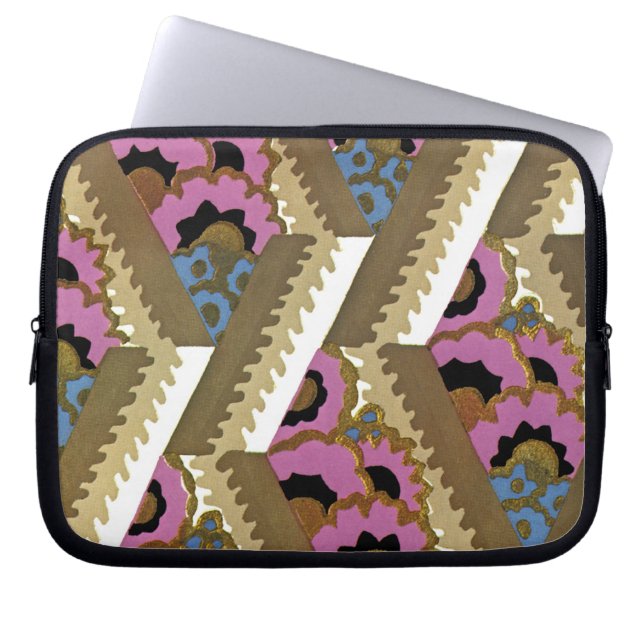 Art Deco Design #9 vid Sunshinedazzle Laptop Sleeve (Framsidan)