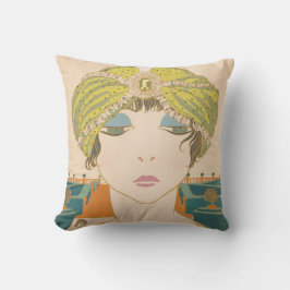 Art Deco Design Cotton Dekorativ kudde Flapper