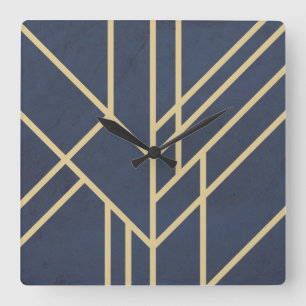Art Deco-design Fyrkantig Klocka
