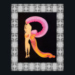 Art Deco-design med radens brev R-Poster Poster<br><div class="desc">Om du väljer att ladda ned poster Walgreen-butiken din hämtning i olika storlekar och i olika struktur på mycket bra pris. Ibland med rabatt. Ett tips från min amerikanska vän. Se onlinen "Digital Printing" (Digital Printing) i Storbritannien. Den centrala bilden kommer från Erte Alphabet-designserien. Brev R. Jag har förstorat denna...</div>