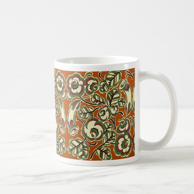 Art Deco-design nr 5, Blommönster Kaffemugg (Höger)