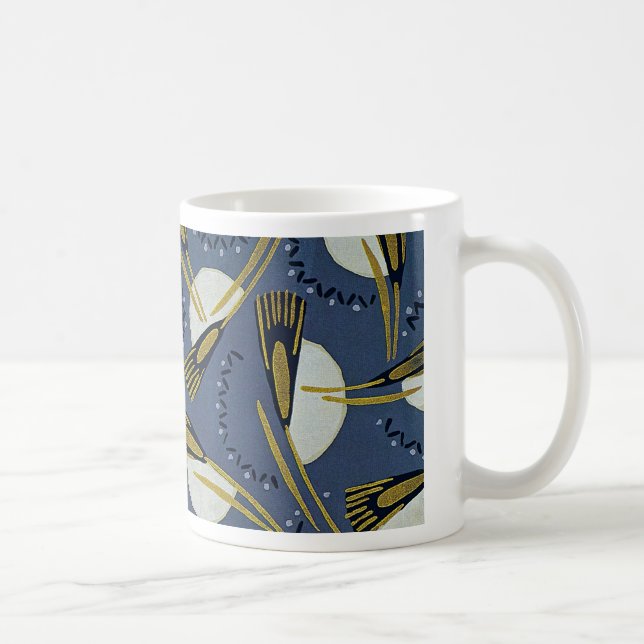 Art Deco-design nr 7 blommigt Kaffemugg (Höger)