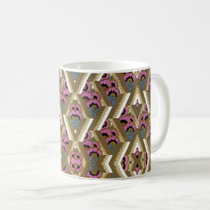 Art Deco-design nr 9 blommönster Kaffemugg