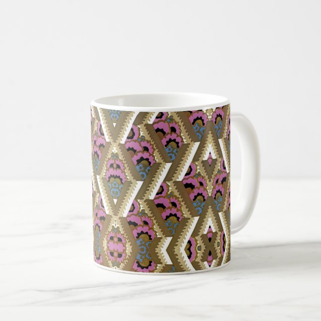 Art Deco-design nr 9 blommönster Kaffemugg (Framsida höger)