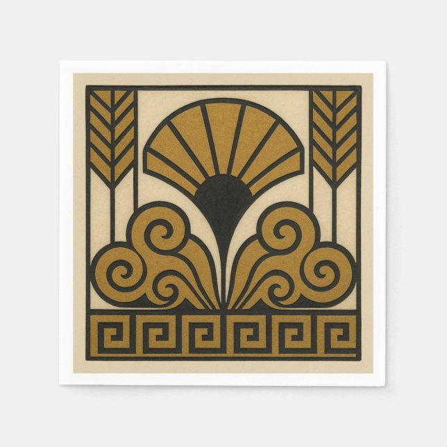 Art Deco-design Pappersservett (Framsidan)