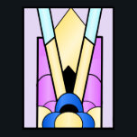 Art Deco-design Poster<br><div class="desc">Poster konsdekodesign som du kan anpassa med valfri text. Om du behöver hjälp med att anpassa kontaktar du oss genom länken på den här sidan. Art deco poster.</div>