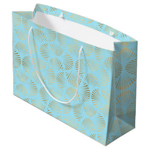 Art Deco-design, teal & guldmönster