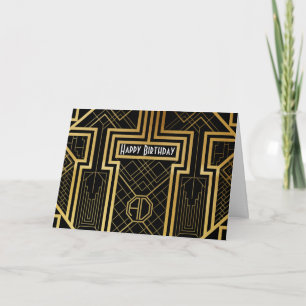 Art Deco-designhälsningskort Kort
