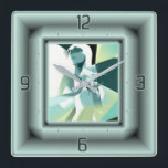 Art Deco-diamantflicka Fyrkantig Klocka<br><div class="desc">Underbar utformning. Du kommer att kärlek det som andra. Du kan fritt använda designen för andra produkter eller lägga till text. Följ mig för mer. Tack. Ha en trevlig dag.</div>