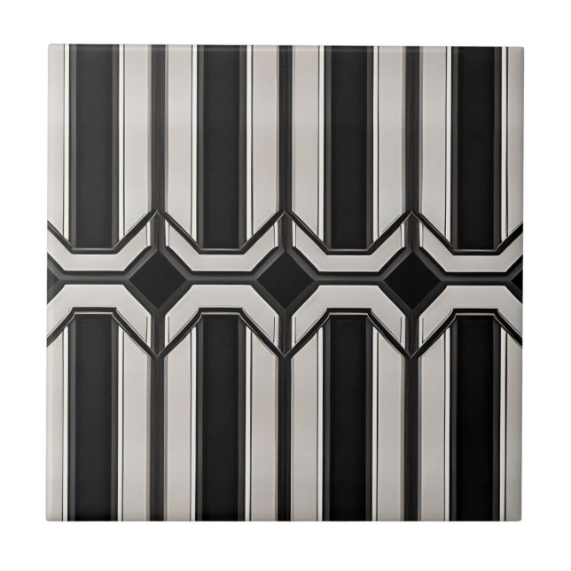 Art Deco Diamond Linjer Tile Kakelplatta (Framsidan)