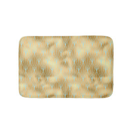 Art Deco Diamonds Mönster 2, Guld & Teal Bath Mat Badrumsmatta