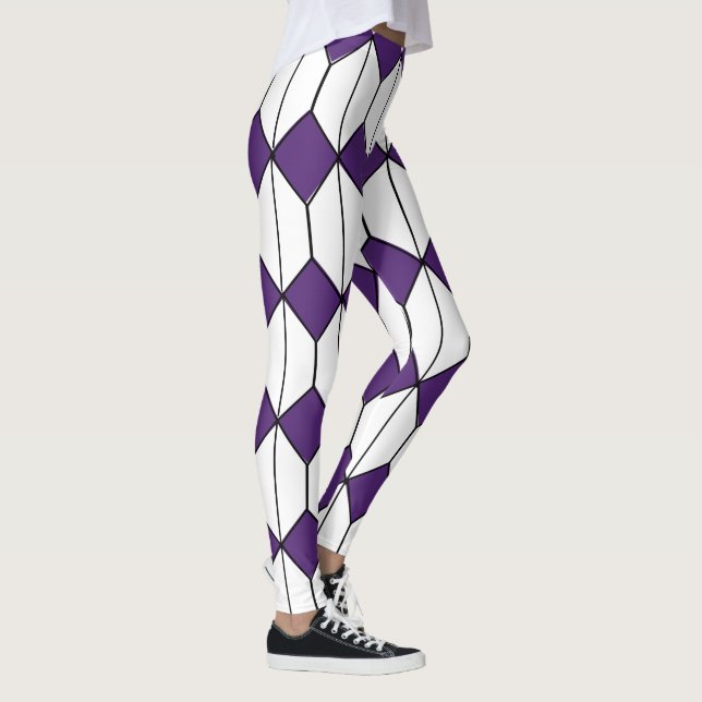 Art Deco Diamonds och Hexagons Leggings (Höger)