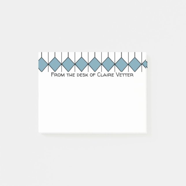 Art Deco Diamonds och Hexagons Post-it Block (Framsida)