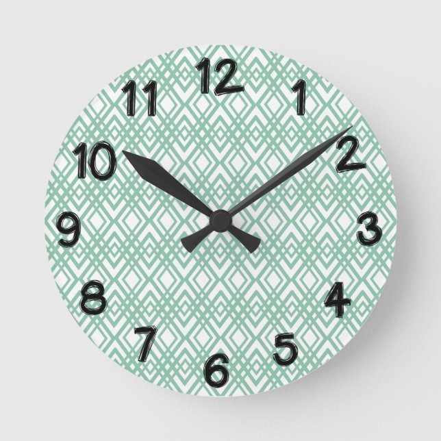 Art Deco Diamonds Rund Klocka (Framsida)