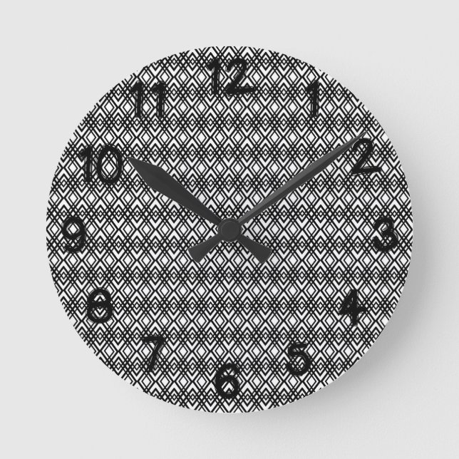 Art Deco Diamonds Rund Klocka (Framsida)