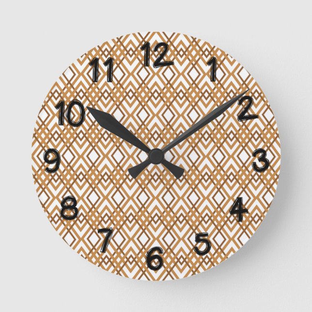 Art Deco Diamonds Rund Klocka (Framsida)