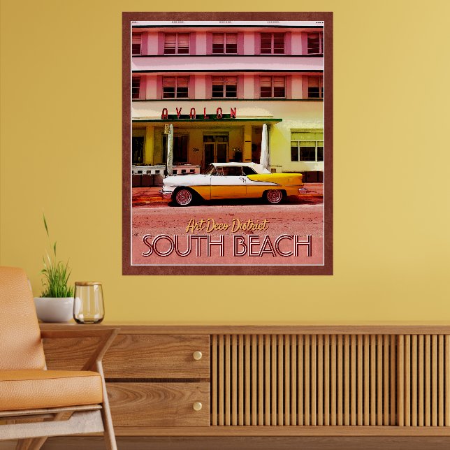 Art Deco District, Miami, Florida Poster (Vardagsrum 2)