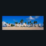 Art Deco-distriktet South Beach Miami Poster<br><div class="desc">Det här är det konst deco-distriktet i South Beach Miami. Byggnad är målat i pastel färg omgivet av tropiska handflatan träd.</div>